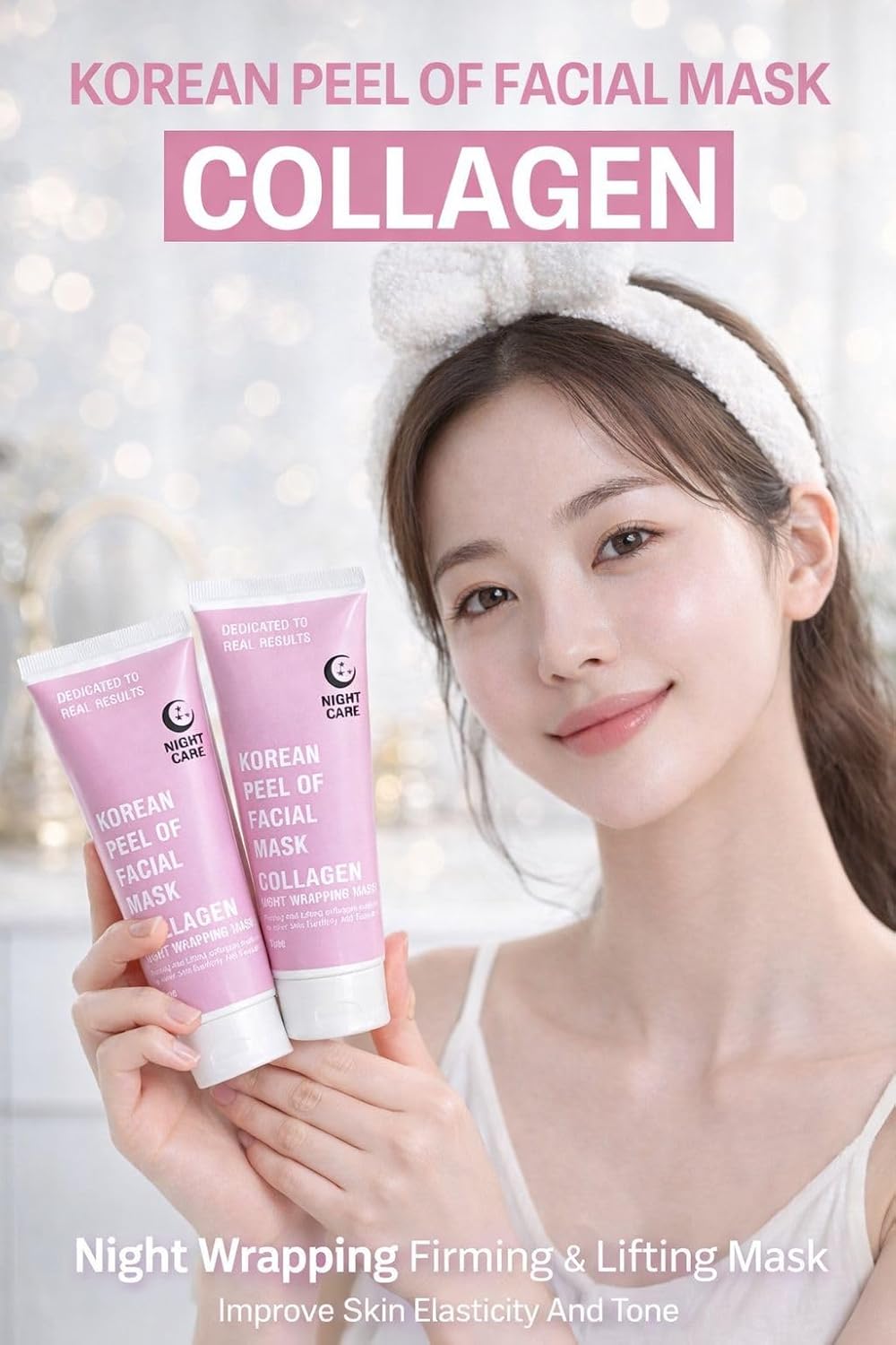 Korean Peel Off Facial Mask Night Wrapping2 PACKS (PA-101)